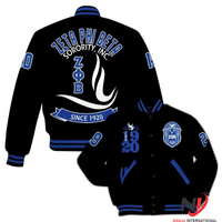 Vestes universitaires en laine pour hommes Zeta Phi Beta de haute qualité, logo brodé Divine Nine 1920, finitions contrastées, boutons respirants