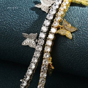 Cadena de tenis de mariposa moissanita para mujer, collar de gargantilla de plata 925, collar de diamantes hecho a mano 100% para mujer India - Product Image 3