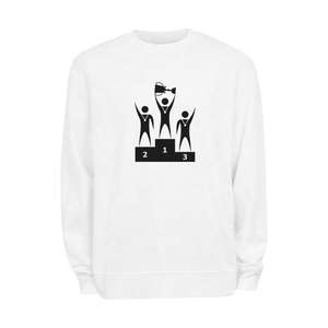 Sudadera blanca con estampado de trofeos para hombre, jersey de lana con cuello redondo, ropa de calle informal OEM ODM al por mayor - Product Image 2