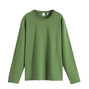 Blank Basic <b>T</b> <b>Shirt</b> Men's Loose Fit Oversized Sweatshirt Pullover Round Neck <b>long</b> <b>Sleeve</b> <b>T</b>-<b>Shirt</b> Custom Logo - Product Image 1