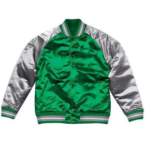 Personalizado Varsity bordado acolchado forrado hombres personalizado béisbol Bomber Varsity chaqueta de satén para hombres - Product Image 1