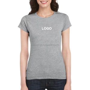 Offre Spéciale haut décontracté d'été pour femmes T-shirt à col rond coupe ajustée avec logo personnalisé T-shirts pour filles ajustés écologiques - Product Image 3
