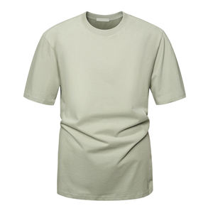 Venta al por mayor personalizado su logotipo de la marca 100% algodón camiseta en blanco hombres camiseta lisa Casual hombres camisetas - Product Image 1