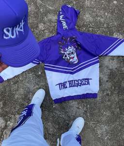 Pantalones cortos personalizados bordados de dos piezas con cremallera y chaqueta de manga corta conjuntos de pantalones cortos cortavientos de nailon y poliéster conjunto de chándal para hombre - Product Image 5