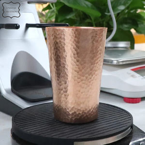 Vaso de cobre puro hecho a mano de gran tamaño, vaso de cobre martillado, vaso de agua de cobre, taza de agua, taza de mula de Moscú - Product Image 5