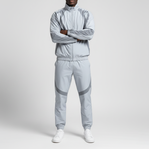 2025 New Arrived Hip Hop Style <b>Zip</b>-<b>Up</b> <b>Jacket</b> And Jogger Windbreaker Tracksuit Lightweight Fashionable Color Block Sweatsuit - Product Image 2