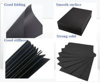 High Strength Black Paper Board 180gsm 250gsm 300gsm Cardstock Recycled Wood Pulp Material Black Cardboard Packaging