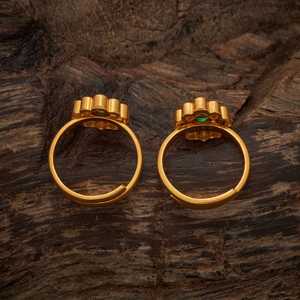 Glamorous Gold-Plated Flower-Shaped Spinal Zircon <b>Toe</b> <b>Ring</b> for Religious Ceremonies Women's 183351 - Product Image 5