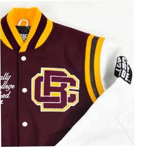 2024 New Fashion Design Baseball <b>Jacket</b> Loose Plush Embroidery Letter Men Custom Street Varsity Men's <b>Jackets</b> - Product Image 3