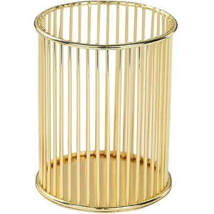 Portalápices redondo de flores, contenedor de papelería, suministros de oficina, decoración de Mesa para el hogar y decoración de oficina, accesorios de soporte de Color dorado - Product Image 5