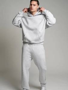 Logo personnalisé brodé 100% coton sweat à capuche oversize jogging costume pantalon de survêtement lourd style baggy survêtement - Product Image 4