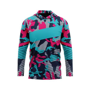 Mayorista Fabricante Personalizado 100% Poliéster Transpirable Hombres Pesca Sudadera con capucha Manga larga Pesca Sudaderas con capucha - Product Image 5