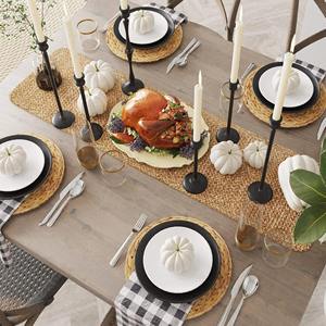 Napperon en jacinthe d'eau naturelle Artisanat Produits écologiques Fabriqué au Vietnam Décoration de table Napperon tissé Vente en gros - Product Image 6