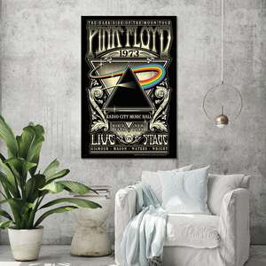 Pink Floyd Art Deco <b>Poster</b> Radio City Music Hall New York for Wall Decor - Product Image 2