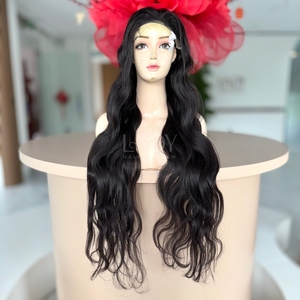 Haute qualité 100% perruque de cheveux humains vietnamiens fermeture avant de lacet perruques cheveux bruts corps cheveux ondulés - Product Image 2