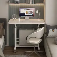 Bureau d'ordinateur portable réglable OEM avec roulettes, table d'appoint mobile pour lit, bureau d'ordinateur surélevé, table d'étude portable pour chambre et bureau