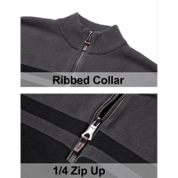 Pull-over chaud d'hiver en polaire Cardigan Pull-over mince à rayures pour hommes Manteau tricoté pour hommes Vêtements d'extérieur pour hommes