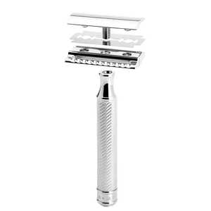 Maquinilla de afeitar de lujo para hombre de uso diario, maquinilla de afeitar de seguridad de doble filo de calidad para barbería con peine cerrado, afeitado suave, hoja de acero inoxidable - Product Image 5