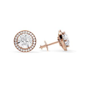 Boucle d'oreille diamant Moissanite Halo coupe ronde CVD/HPHT boucle d'oreille diamant breloque diamant blanc boucle d'oreille Antique femme bijoux - Product Image 6