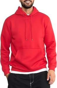 เสื้อฮู้ดลำลองสำหรับผู้ชายผ้าฟลีซผ้าฝ้าย100% แห้งเร็วและระบายอากาศได้ดีสีทึบสำหรับฤดูหนาว - Product Image 3