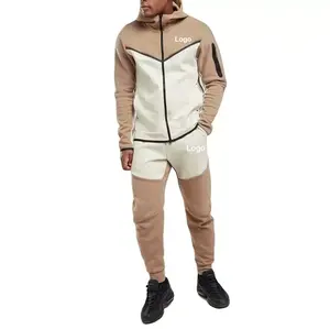 Vêtements de sport survêtements d'entraînement en polaire Gym Fitness Tech ensemble deux pièces pour hommes survêtement de jogging pour hommes - Product Image 4