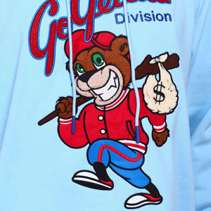 Nouvelle mode de pulls à capuche en coton polaire surdimensionné avec broderie en chenille conception personnalisée grande taille solide pour l'hiver - Product Image 6