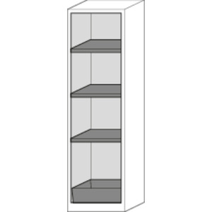 asecos Armadio Chimico Systema CS-53R, corpo antracite, argento, 3 ripiani e vaschetta di fondo - Product Image 2