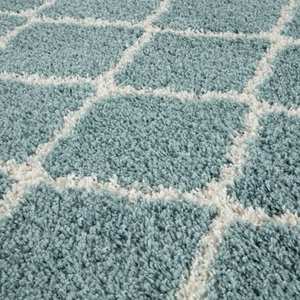 Tapis shaggy bleu marocain Netline Home Duck Egg 750 - Product Image 2