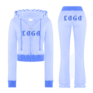 Casual Wear Training Tracksuit Sports Sweat Suit for <b>Women</b> Zip up Two Pieces Sets Hoodies <b>Women</b> Track Suit - Product Image 3