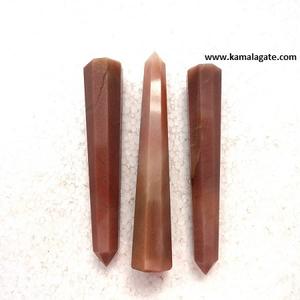 Obélisques de pierres précieuses d'agate naturelle faits à la main, masseur de pierre de jaspe à facettes en cristal pour la guérison de l'artisanat en pierre semi-précieuse - Product Image 2