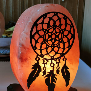 New Arrival Contemporary Home Design Dreamcatcher Himalayan <b>Pink</b> Salt Lamp Cordless Electric Table Lamps Dimmer Induction - Product Image 4