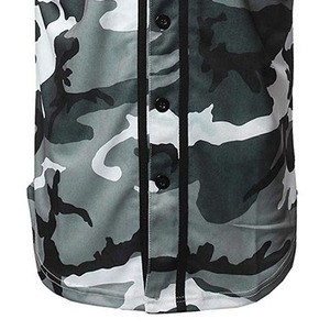 ชุดยูนิฟอร์มเบสบอลและซอฟต์บอลดีไซน์ล่าสุด ขายดี หลากสี เสื้อเจอร์ซีย์ติดกระดุม - Product Image 6