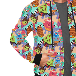 Vente en gros de sweats à capuche imprimés personnalisés pour hommes à vendre 2023 derniers modèles de vêtements pour hommes sweats à capuche thermiques à fermeture éclair complète - Product Image 4