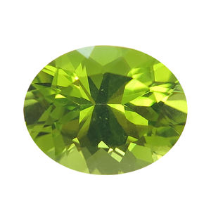 Fabrication de bijoux de qualité supérieure forme ovale à facettes 100% péridot vert naturel pierre précieuse semi-précieuse à facettes à bas prix OEM - Product Image 6