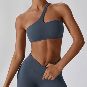 Conjunto de Yoga de dos piezas de alta elasticidad para mujer, ropa de gimnasio transpirable con cierre de cintura elástica, ropa de entrenamiento de patrón sólido - Product Image 4