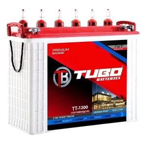 TUBO 120ah 12v sistemleri ürünleri güneş enerjisi sistemleri güneş panelleri ve Inverter aküler güneş paneli bataryası