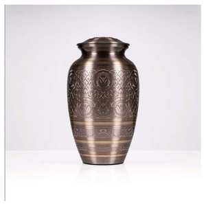 Urnas de cremación de metal en forma de corazón Urna funeraria conmemorativa hecha a mano Fabricante exportador India - Product Image 5