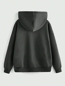 Sweat à capuche zippé 100% coton pour hommes, sweat à capuche thermique zippé de style de rue avec fermeture éclair 100% sweats à capuche en coton pour homme - Product Image 2