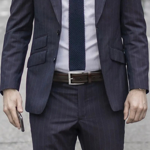 Grande taille 110-130cm luxe hommes décontracté de haute qualité véritable peau de vache bracelet en cuir solide motif Vintage alliage boucle ardillon - Product Image 5