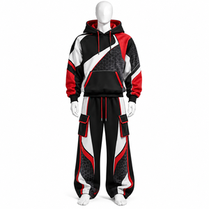 Conjuntos deportivos de alta calidad con logotipo y color personalizados, sudaderas con capucha y pantalones de jogging, conjunto deportivo extragrande para hombre en diferentes colores - Product Image 2