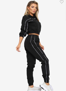 2024 nuevos chándales cortavientos para mujer, chaqueta y pantalones de poliéster 100% cortavientos, conjuntos transpirables sostenibles al por mayor - Product Image 3