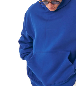 Wholesale Custom 100% Cotton 300GSM Men's Pullover Thermal Hoodies - Factory <b>Direct</b> High-Quality Embossed Logo Hoodies - Product Image 6