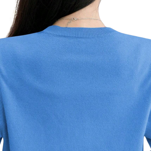 Women Solid Blue Knit <b>Cardigan</b> <b>Sweater</b> Long Sleeve Button Front Round Neck Casual Simple Spring Fashion Top Office Daily Wear - Product Image 4