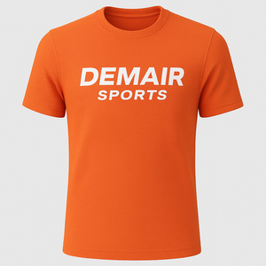 T-Shirt d'été en polyester texturé en vrac séchage rapide respirant écologique hommes Streetwear Gym entraînement à manches courtes Muscle Fit cou - Product Image 2