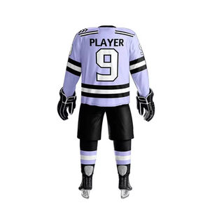 Tenues de hockey sur glace d'équipe durables, 100 % polyester, coupe ajustée, confortables, séchage rapide, écologiques, respirantes, fabriquées au Pakistan - Product Image 1