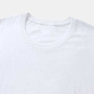 Usine en gros hommes 100% coton col rond T-Shirts étiquette de lavage personnalisée Logo manches courtes impression numérique motif solide - Product Image 5