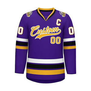 Conjunto de Jersey de Hockey Personalizado para Hombre, Tallas Grandes, con Nombre y Número Impresos y Cosidos, Servicio OEM, para Prácticas y Uso en Equipo, Ropa de Hockey sobre Hielo - Product Image 5