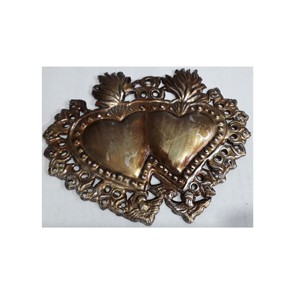 Cœur sacré en métal de finition antique de fer d'étain pour la décoration catholique - Product Image 1