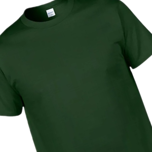 เสื้อยืดสีเขียวล้วนแขนสั้นแบบลำลองสำหรับทุกเพศผ้าฝ้ายสีเขียวล้วนแบบเรียบง่ายออกแบบโลโก้ได้ตามต้องการ - Product Image 3