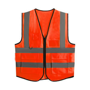 Chaleco reflectante de poliéster para construcción - Product Image 2